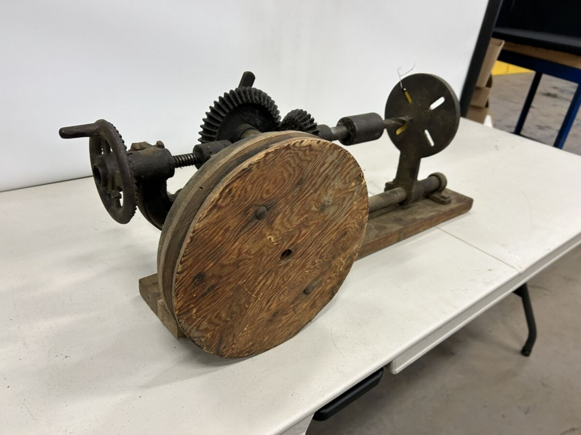 ANTIQUE POST DRILL PRESS - Image 3 of 5