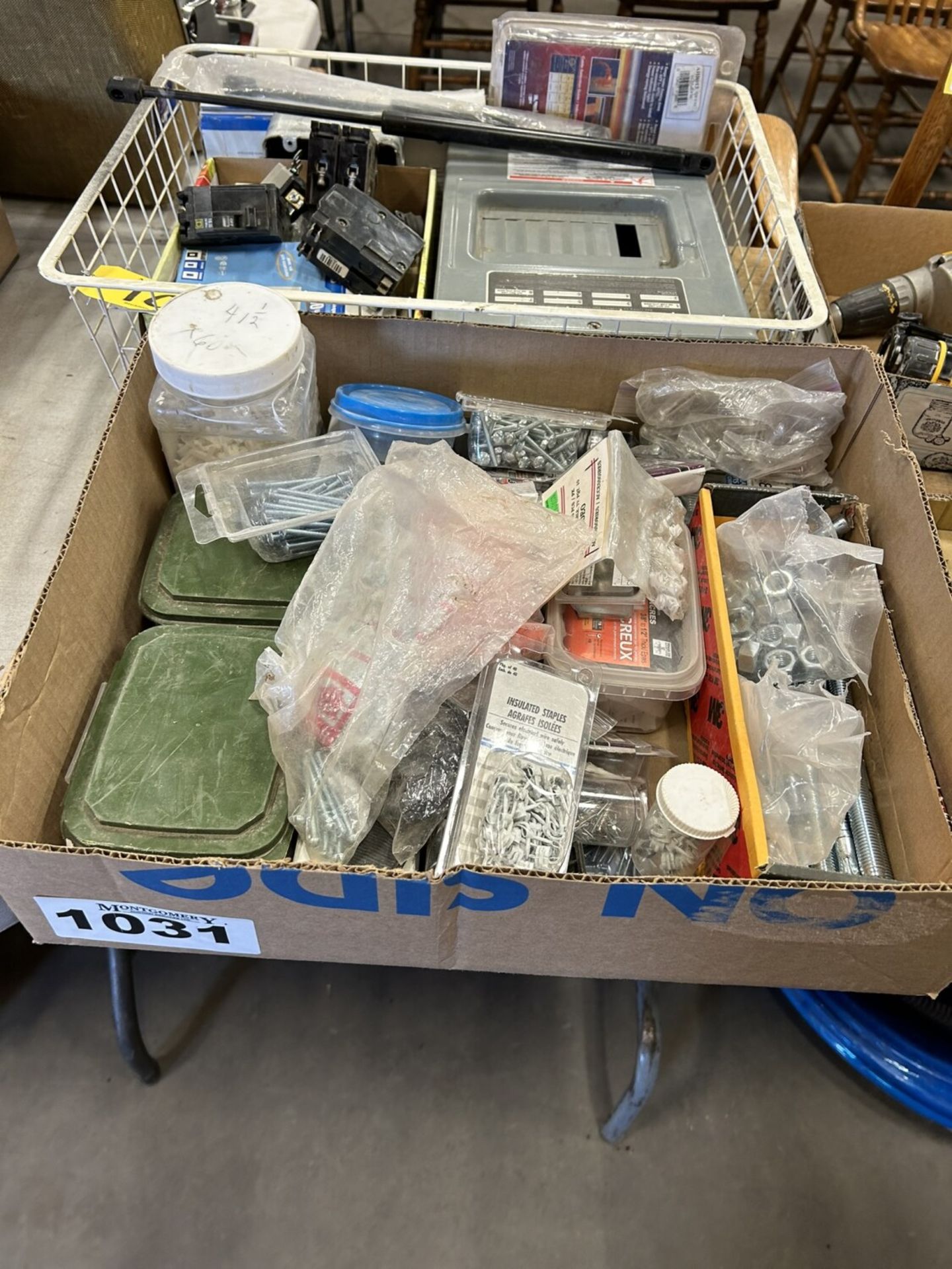 L/O ASSORTED BREAKERS, PANEL, FASTENERS, HARDWARE, ETC.