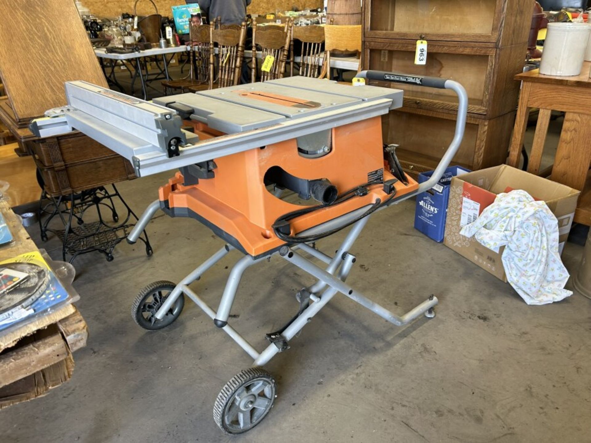 RIDGID 10" PORTABLE TABLE SAW W/ COLLAPSIBLE STAND - Image 5 of 5