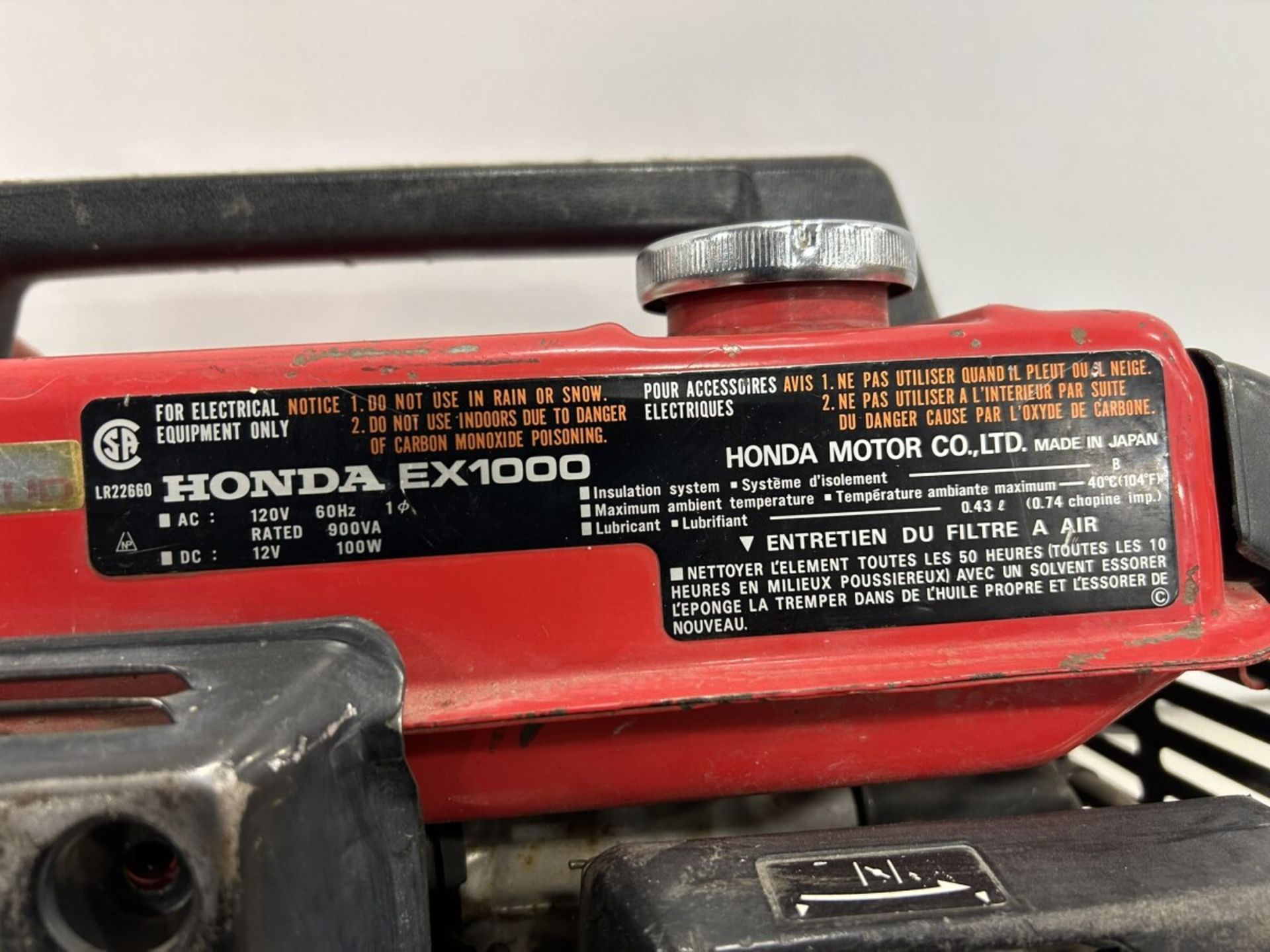 HONDA EX 1000 GENERATOR - Image 5 of 5