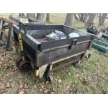 STEEL ROLLING SHOP CART, CRASH HELMETS, ETC