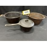 2-CAST IRON POTS