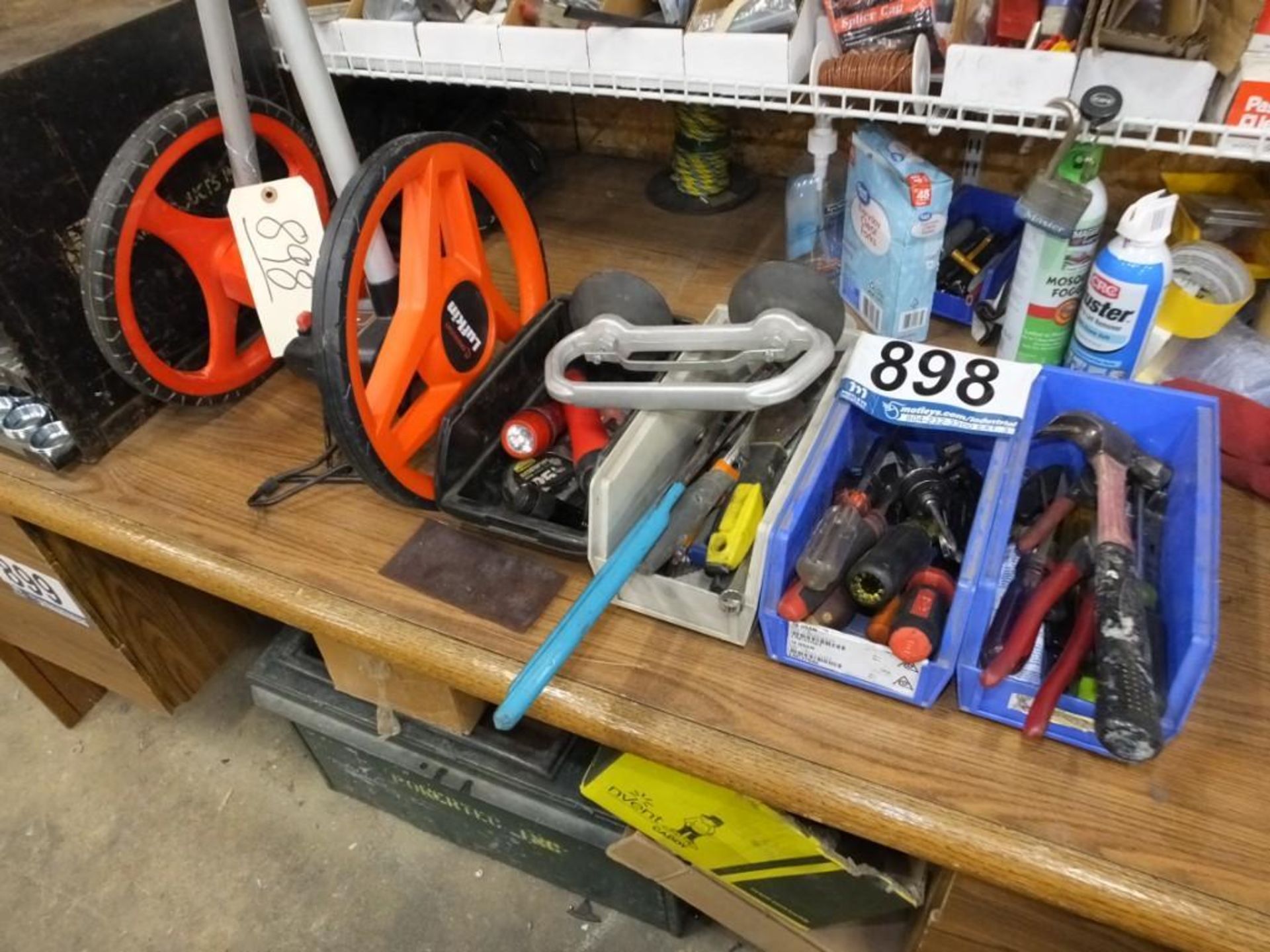 Lot: Hand Tools and (2) Measuring Wheels