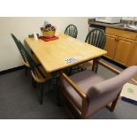 Breakroom Table/Chairs and Bookcase