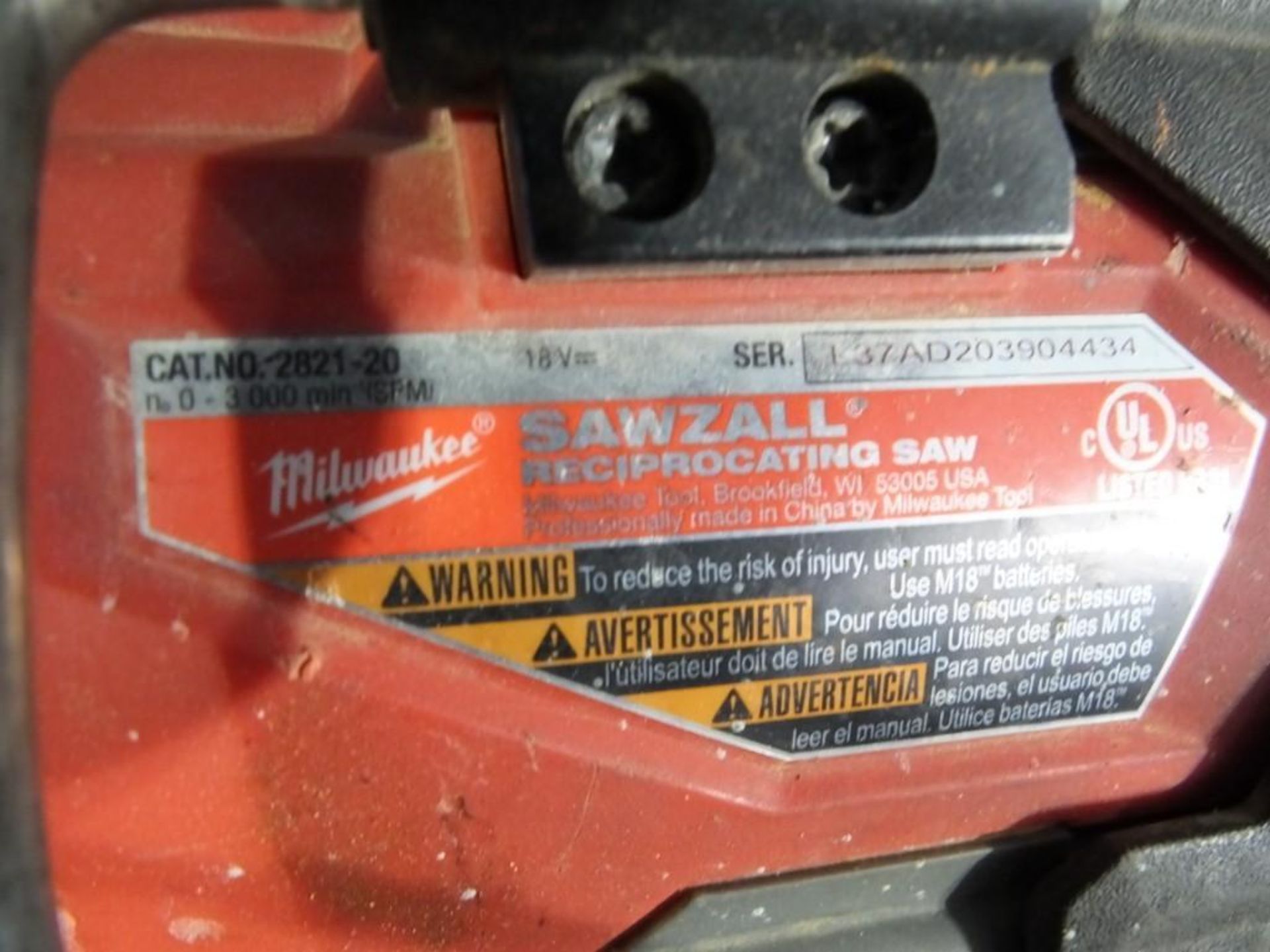 Milwaukee M18 18V Tools: - Image 2 of 4