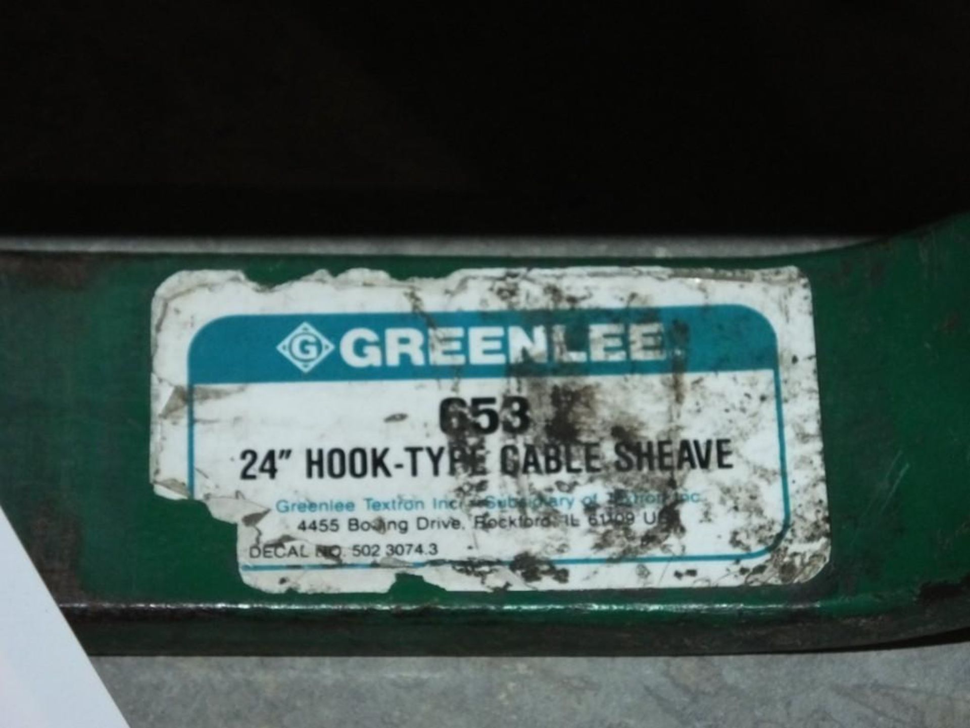 Greenlee 653 18" Hook-Type Cable Sheave - Image 3 of 3