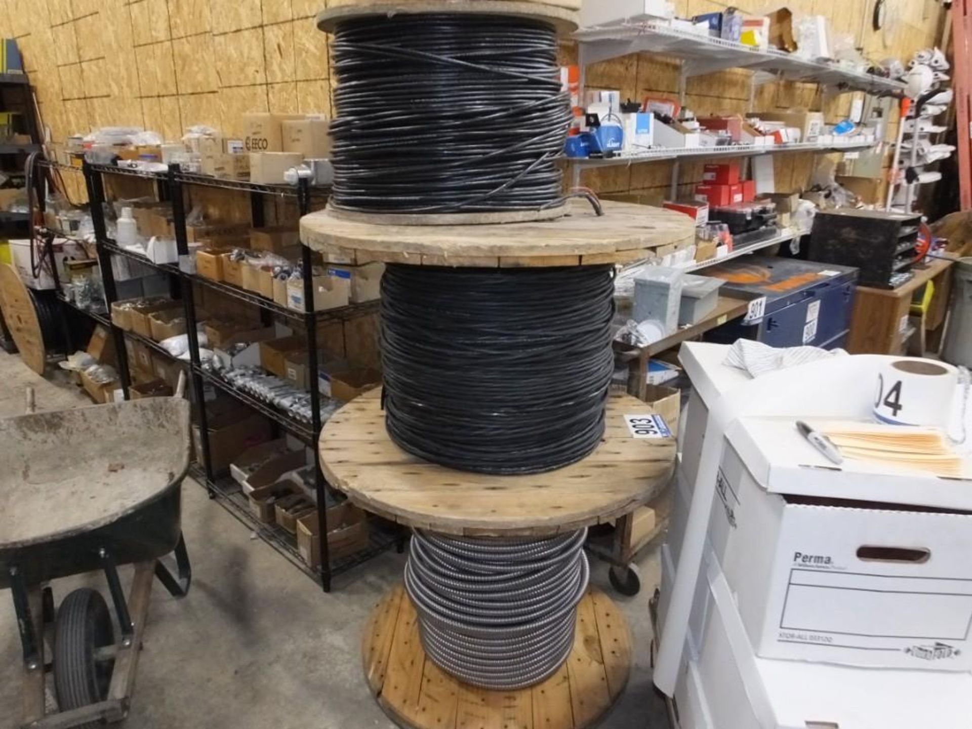 (3) Spools: Wire and Conduit