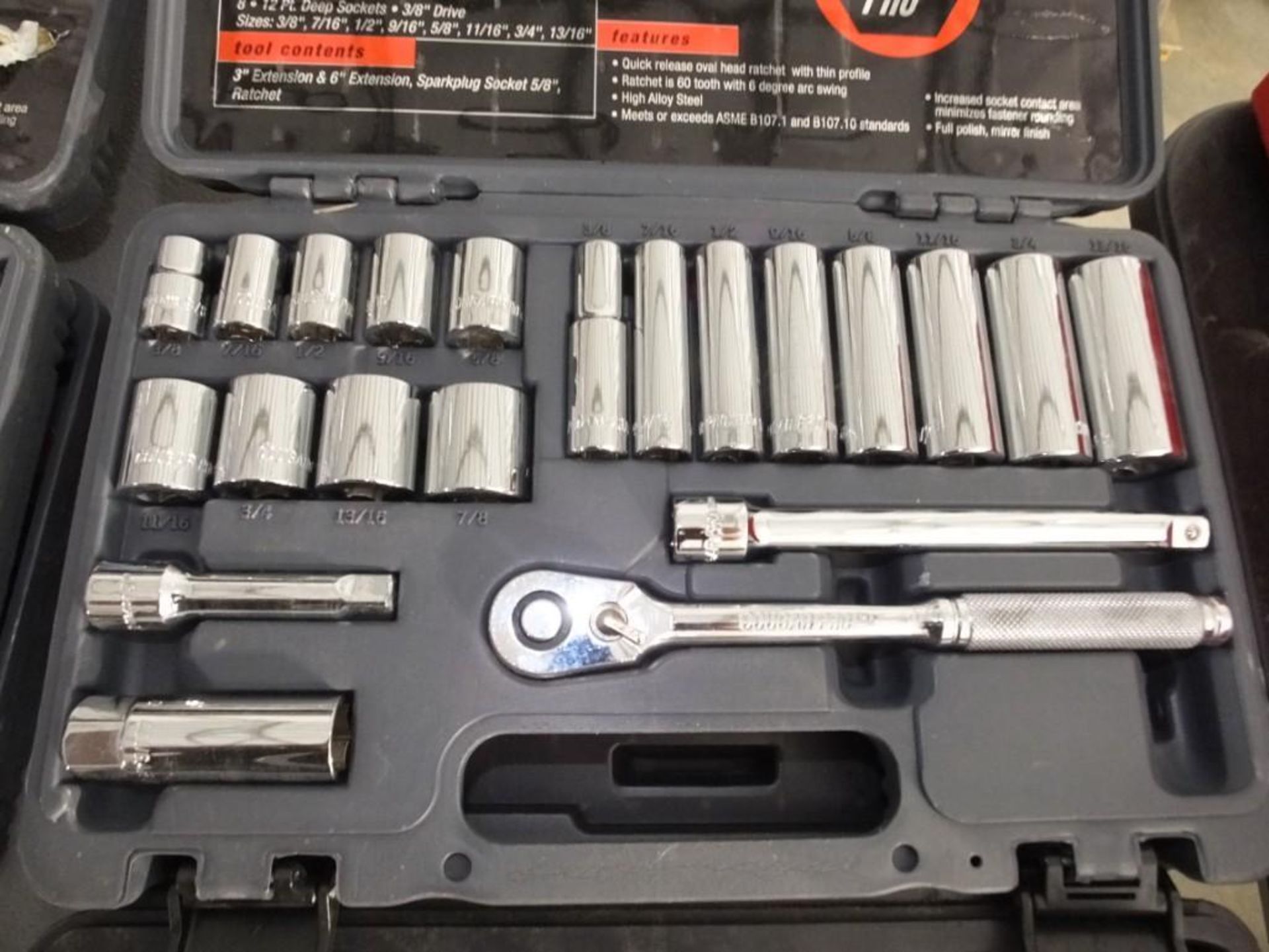 (2) Socket/Wrench Sets: Cougar Pro 3/8 and Evercraft - Image 3 of 5