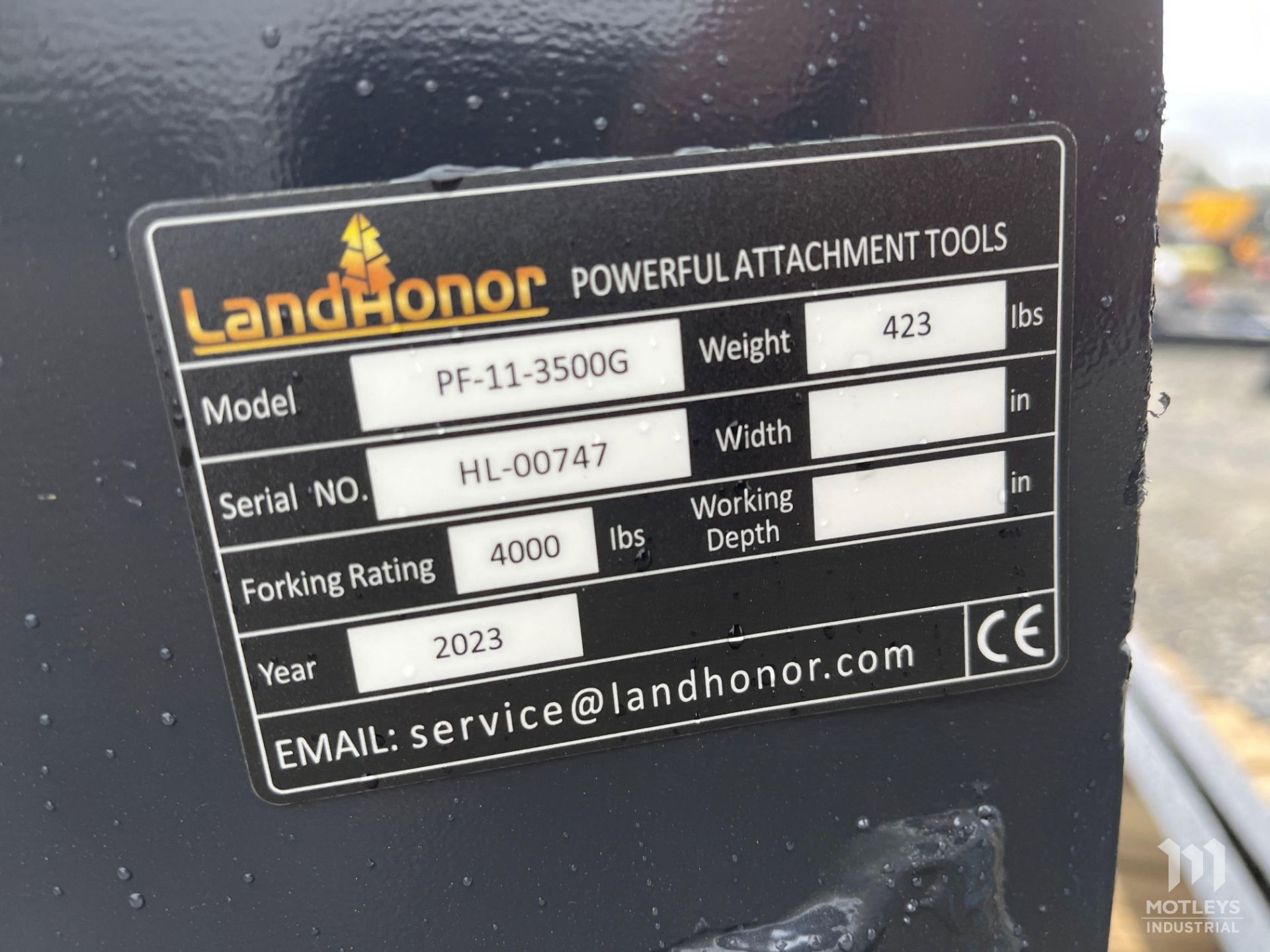 2023 LandHonor PF-11-3500G Skid Steer Pallet Forks - Image 4 of 5