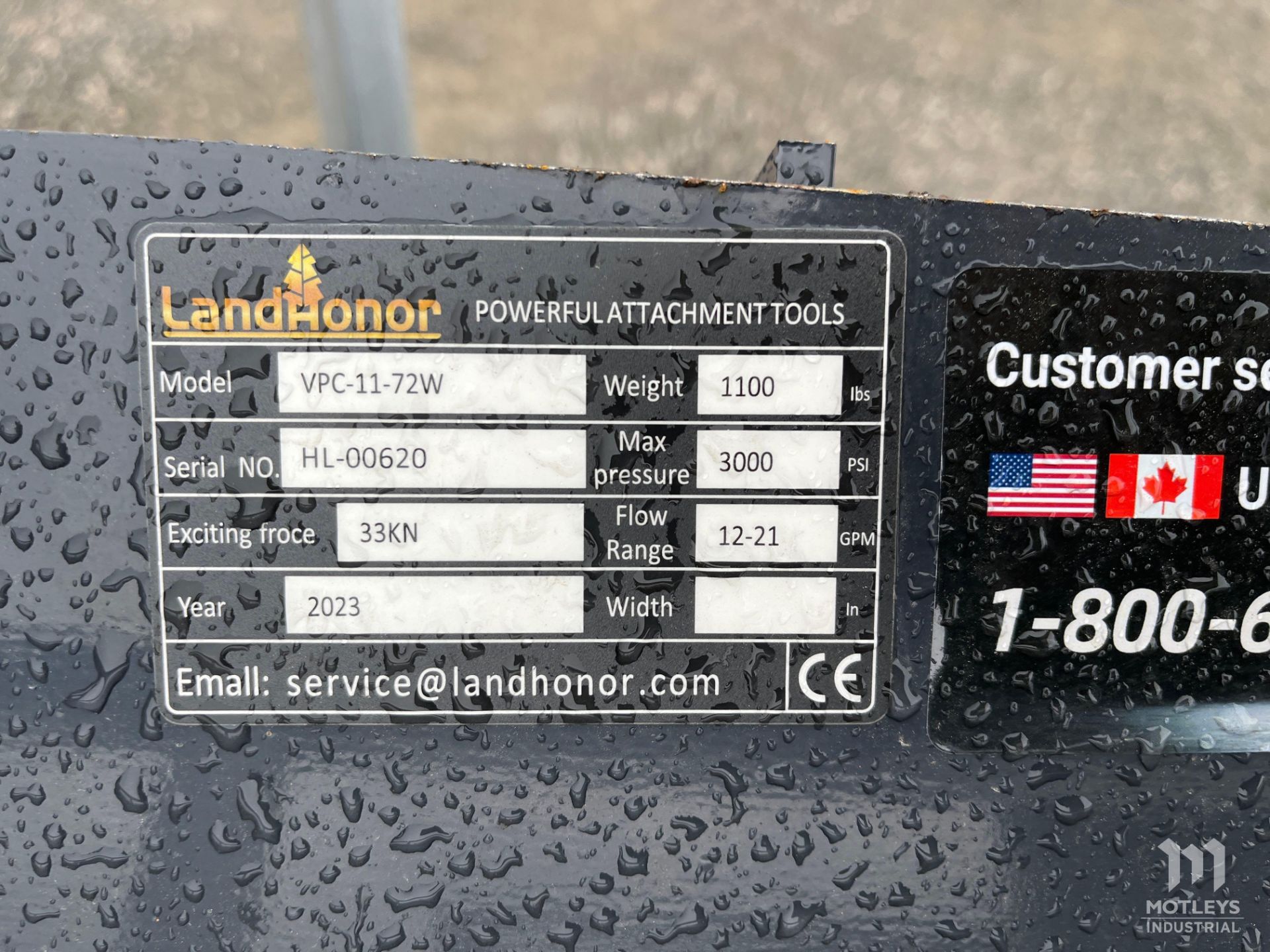 2023 LandHonor VPC-11-72W Vibratory Plate Compactor - Image 5 of 6