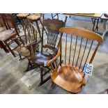 3 Assorted Wooden Rocking Chairs