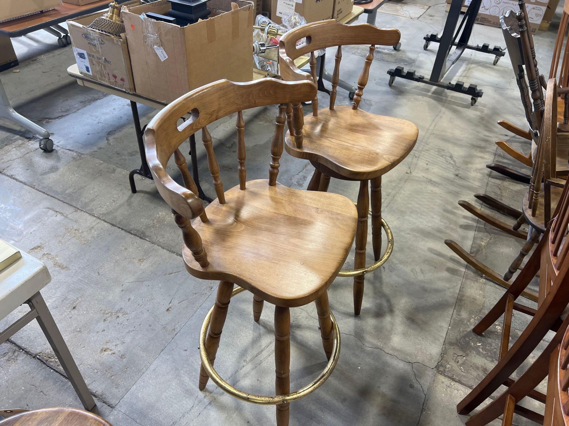 2 Wooden Stools - Image 3 of 3