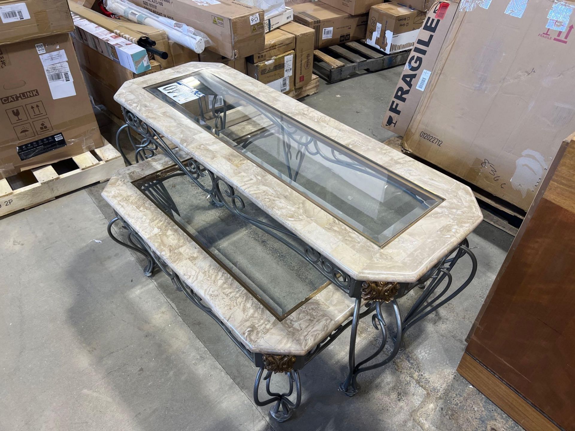 2 Glass Top Tables - Image 3 of 3