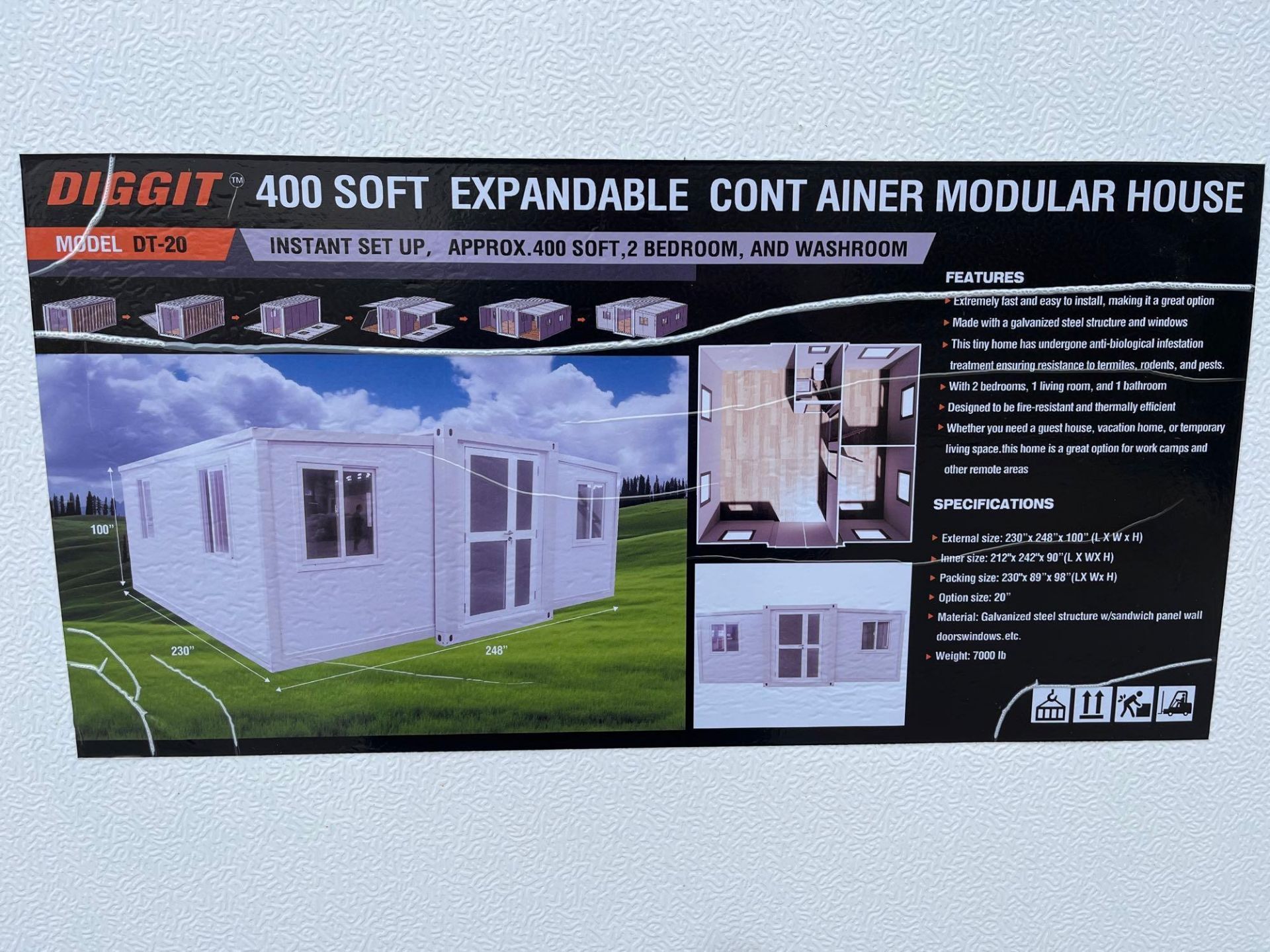 Diggit DT-20 Expandable, 2 Bedroom Modular House - Image 5 of 11