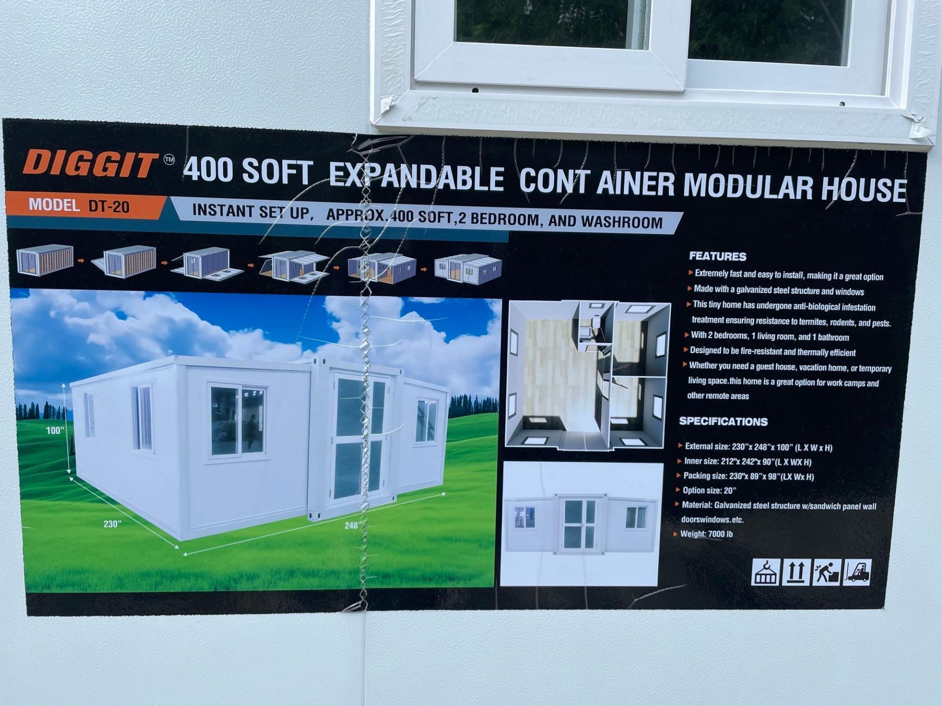 Diggit DT-20 Expandable, 2 Bedroom Modular House