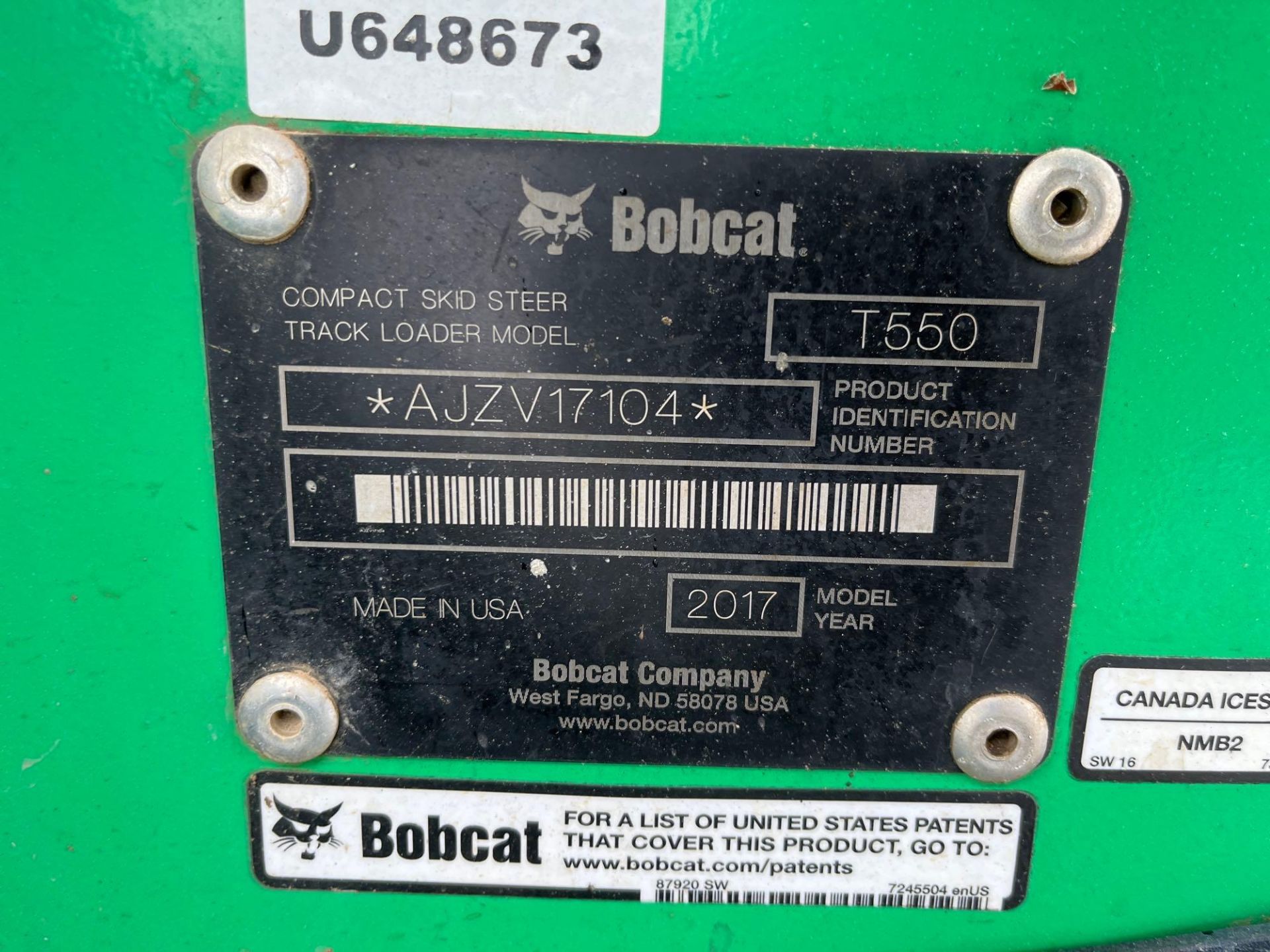 2017 Bobcat T550 Track Loader - Image 5 of 17