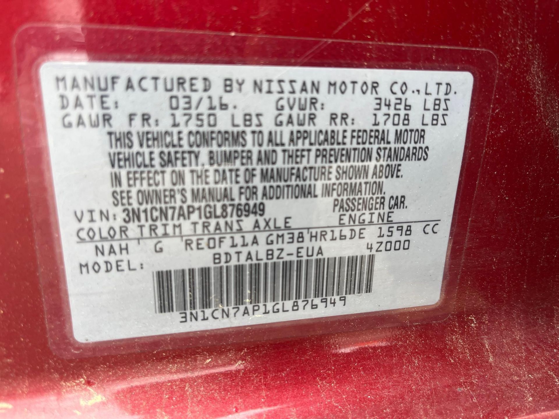 2016 Nissan Versa - Image 6 of 19