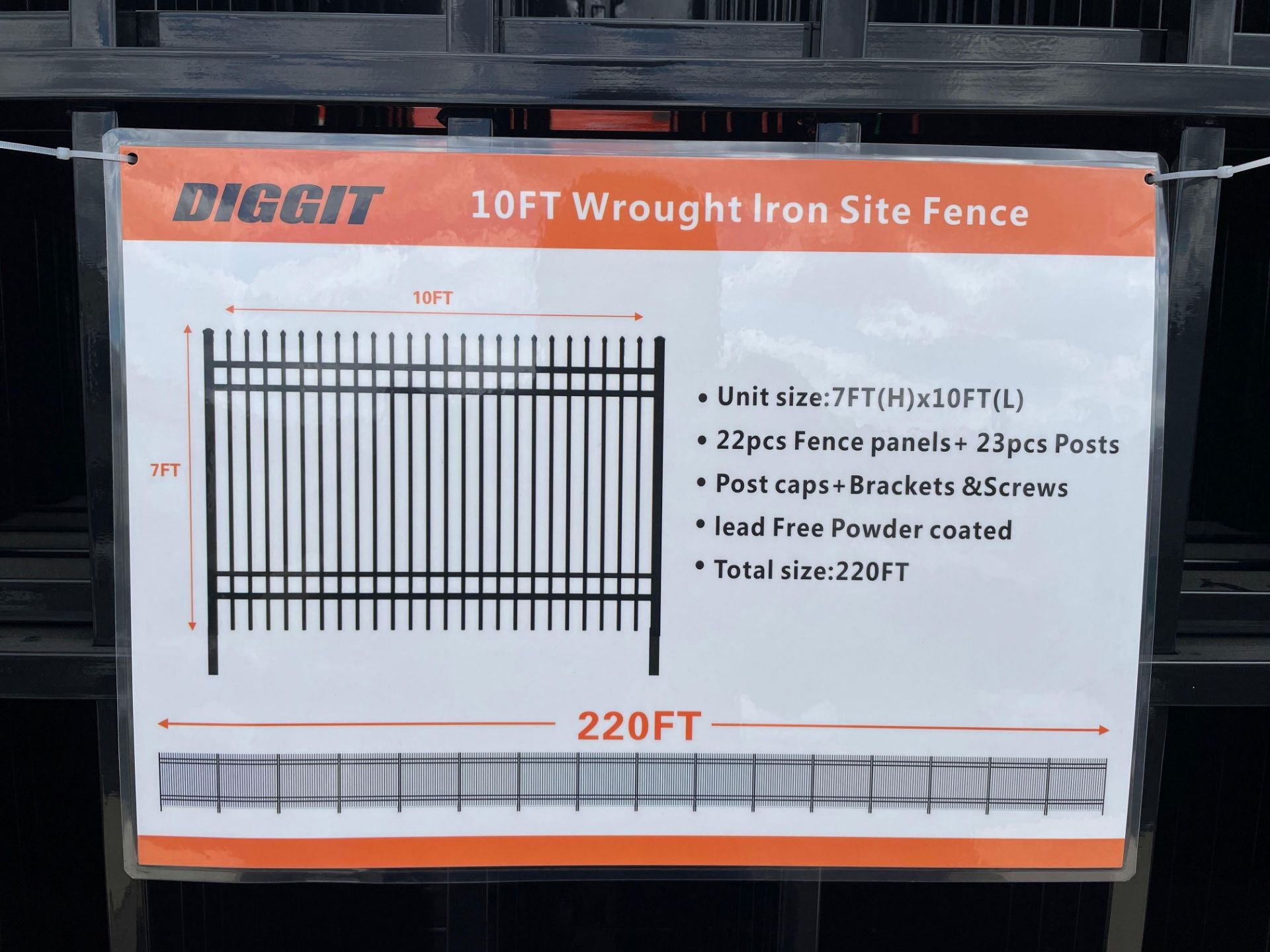 Diggit F10 Wrought Iron Fencing - Image 6 of 6