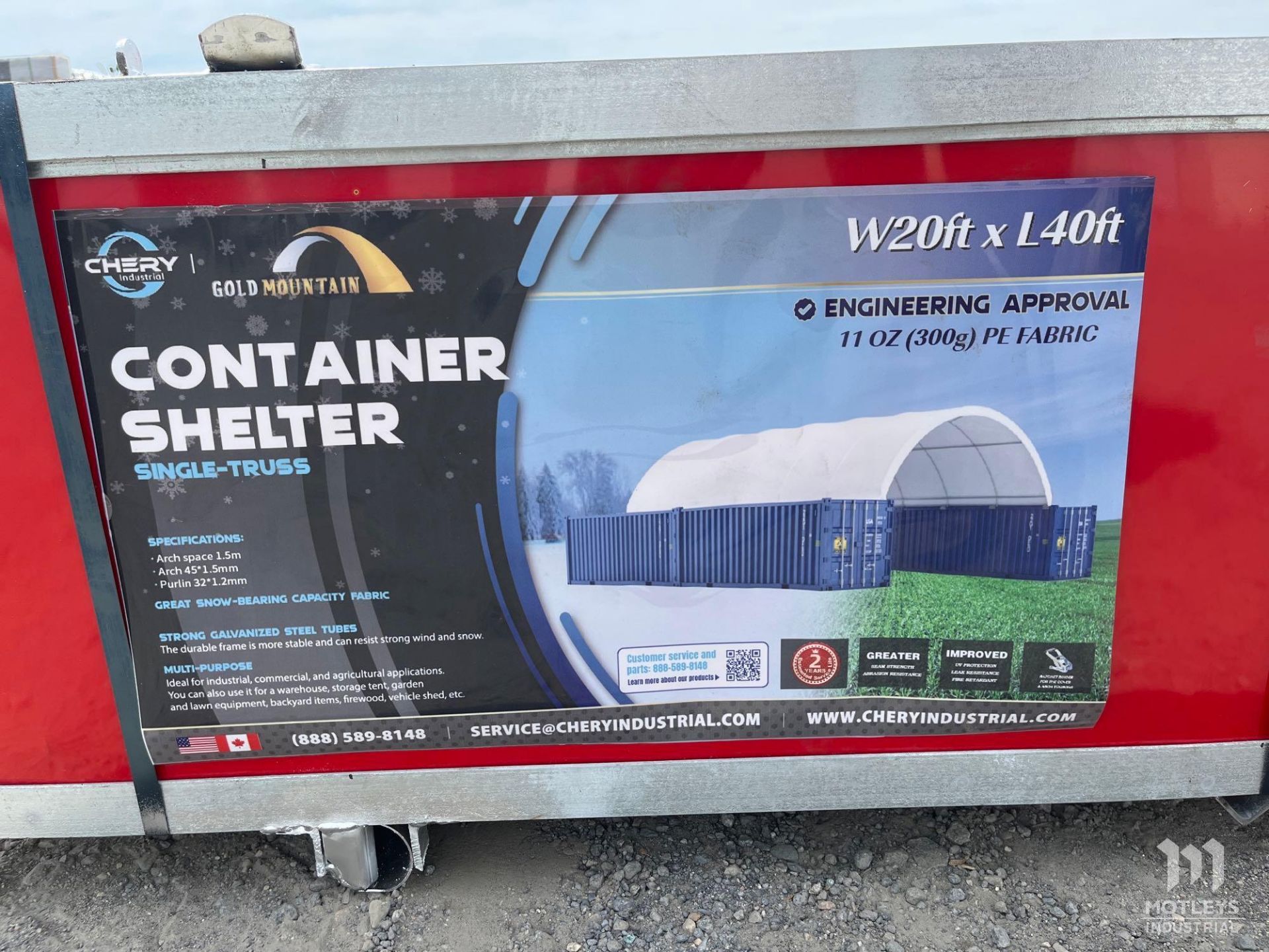 2024 Gold Mountain C2040-300g PE Container Shelter - Image 5 of 5