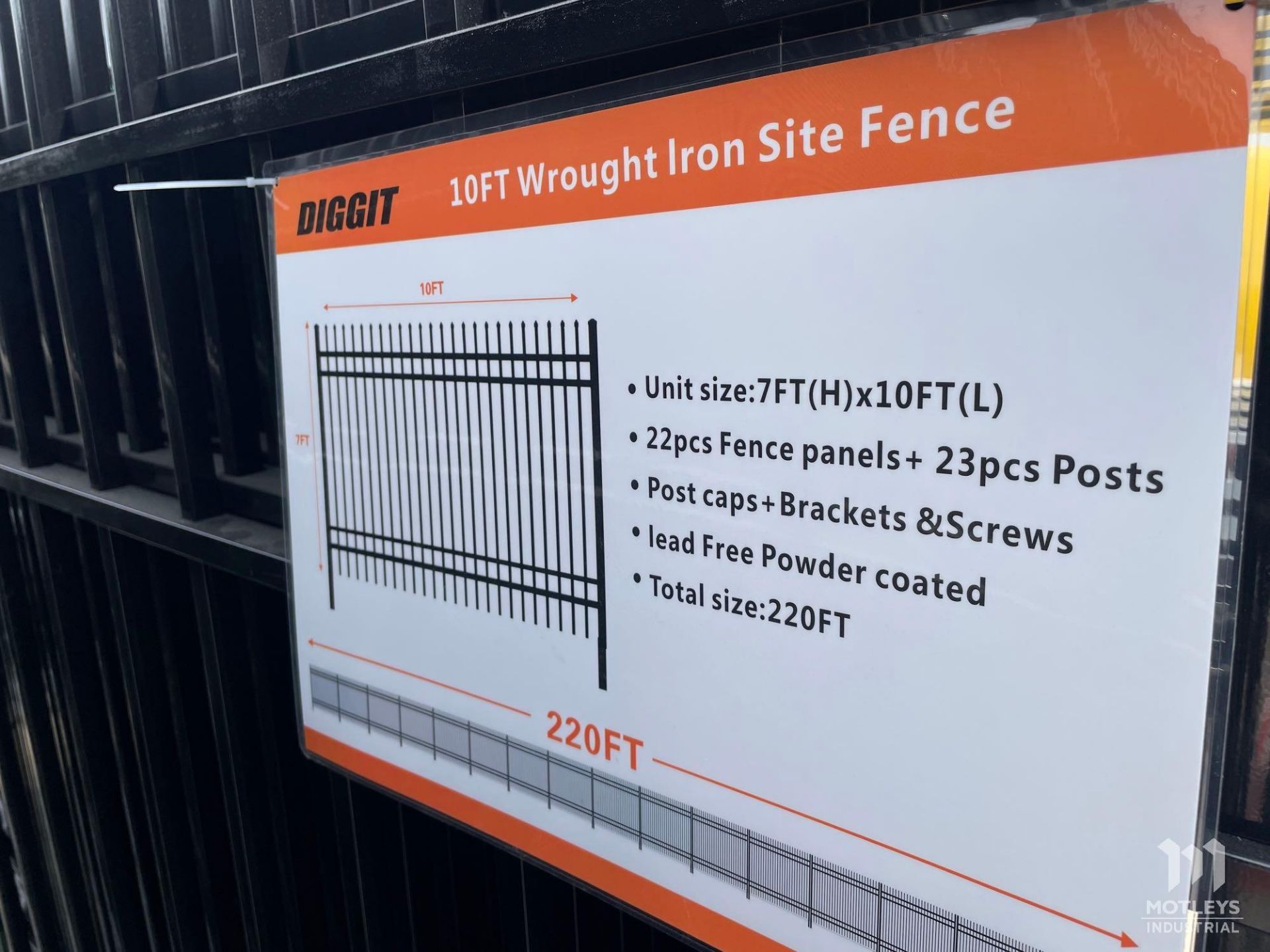 10 Ft. Wrought Iron Fence - Image 8 of 8