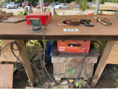 Steel Shop Table with Multiquip MB25A Rebar Bender