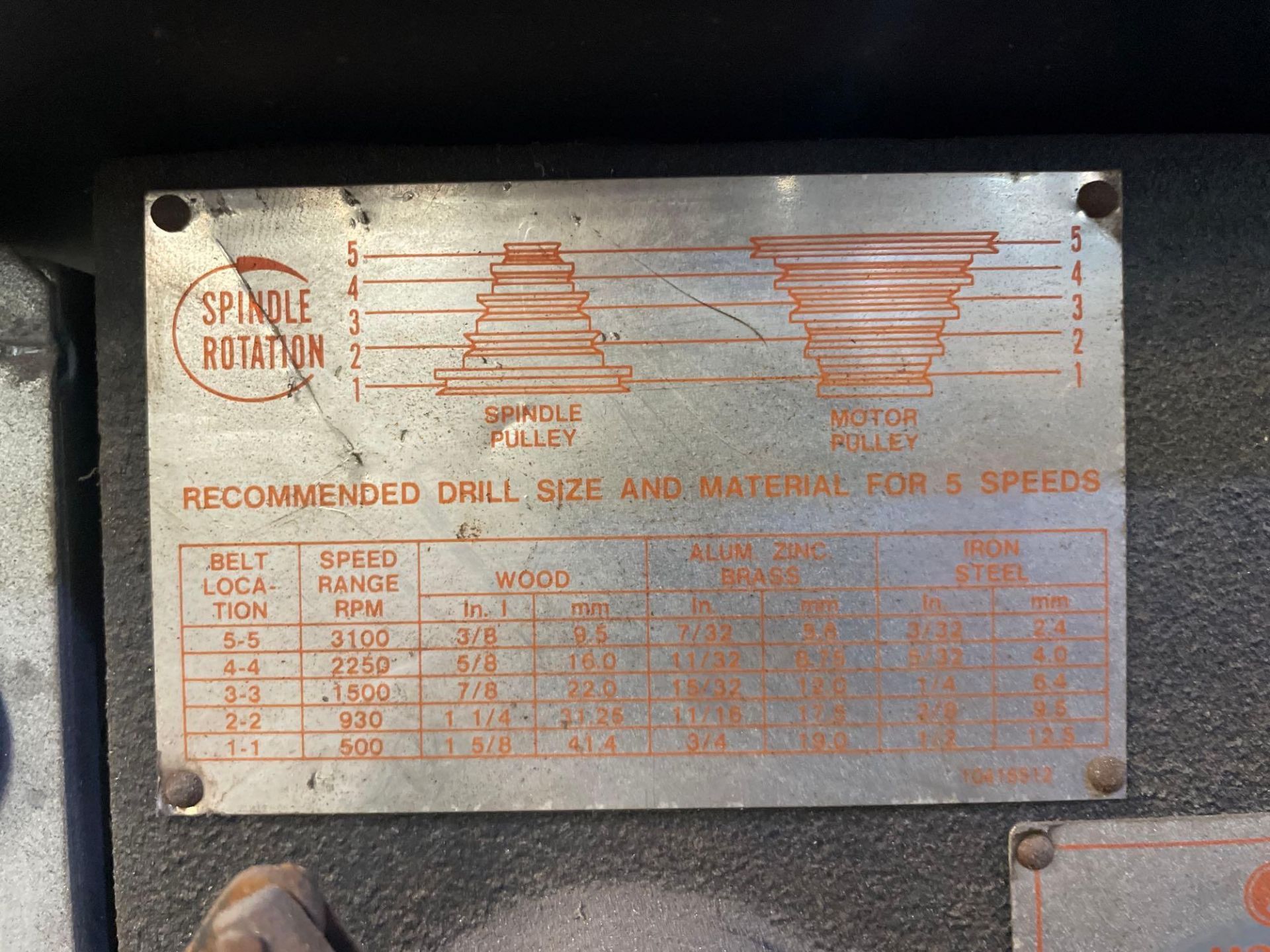 Dayton 5 Speed 12.5" Drill Press - Image 6 of 8