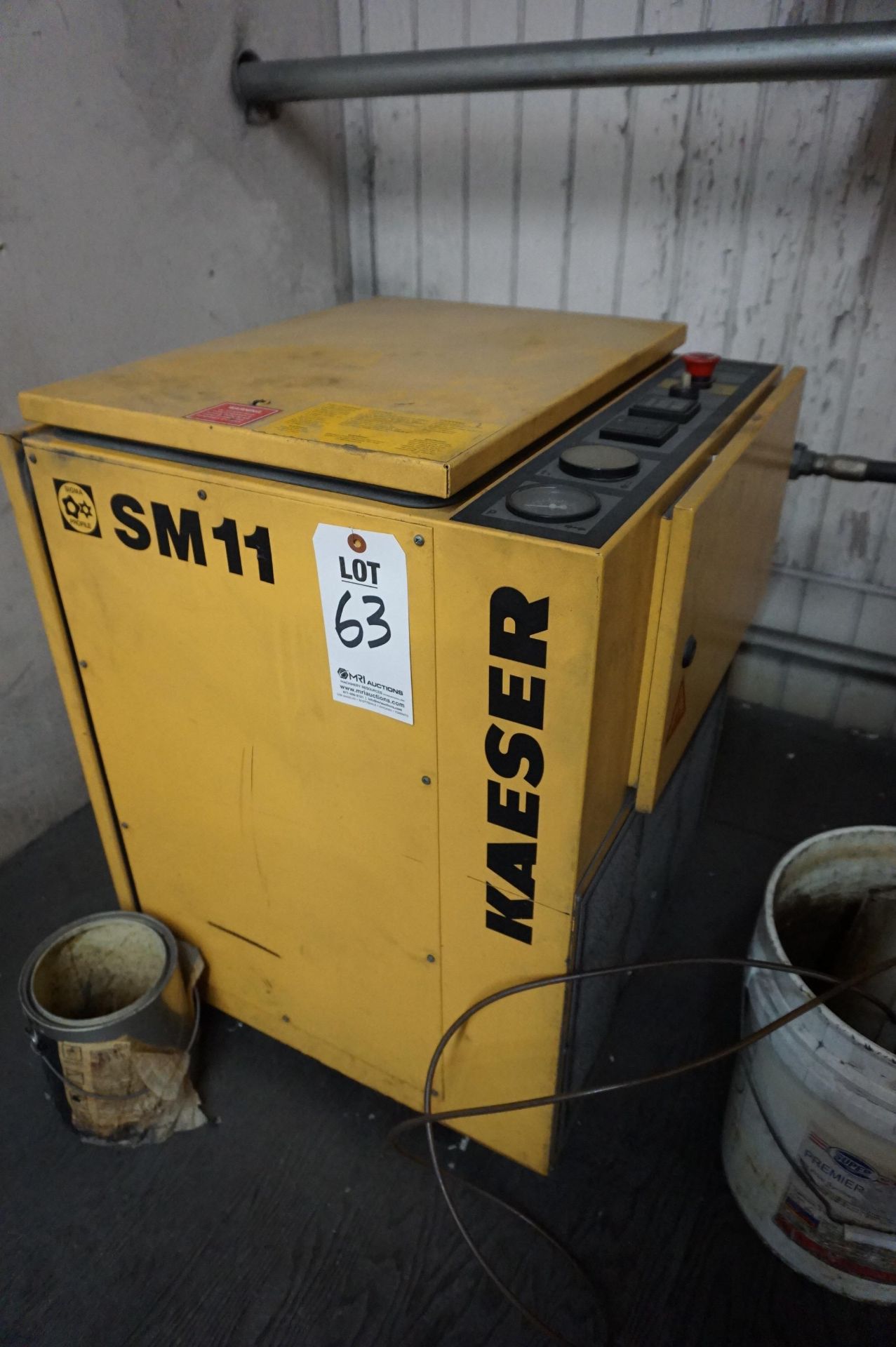 AIR COMPRESSOR SYSTEM TO INCLUDE: (1) KAESER SM11 AIR COMPRESSOR, (1)80 GAL AIR TANK, (1) - Image 3 of 8