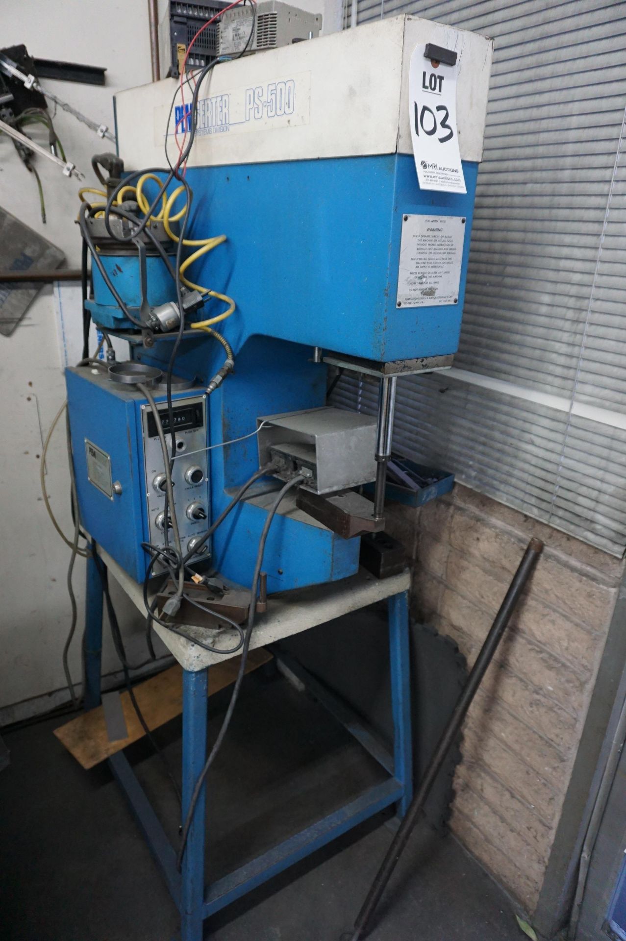 PEMSERTER PS-500 HARDWARE INSERTION MACHINE S/N 500A016, 6 TON CAPACITY *PLEASE NOTE FOR PARTS,