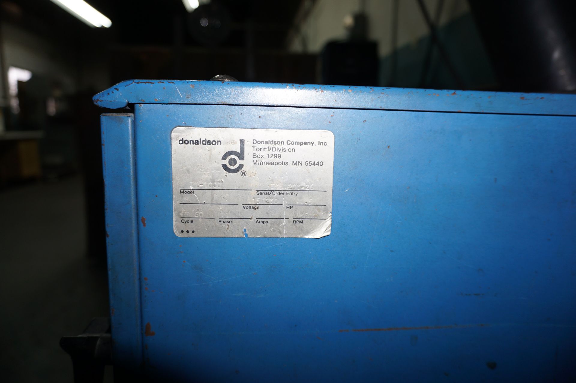 DONALDSON TORIT PORTA-TRUNK FUME EXTRACTOR MODEL PT-1000, S/N IG3-203-26 - Image 3 of 5