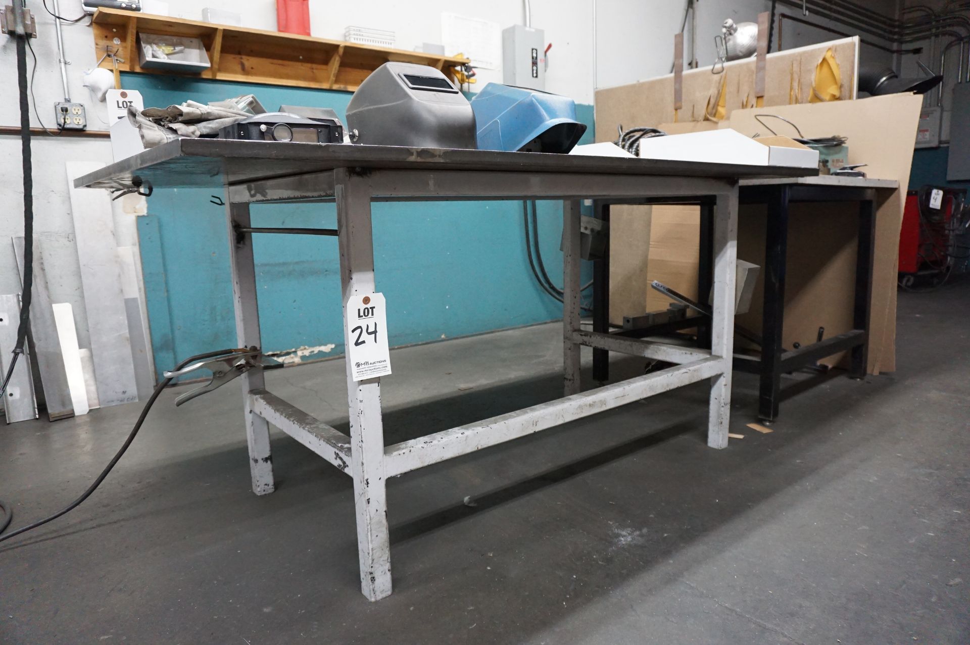 LOT TO INCLUDE: (1) TABLE USED FOR TIG WELDING. 42" X 72" WORKING AREA, 1" THICK HEAVY STEEL TOP,