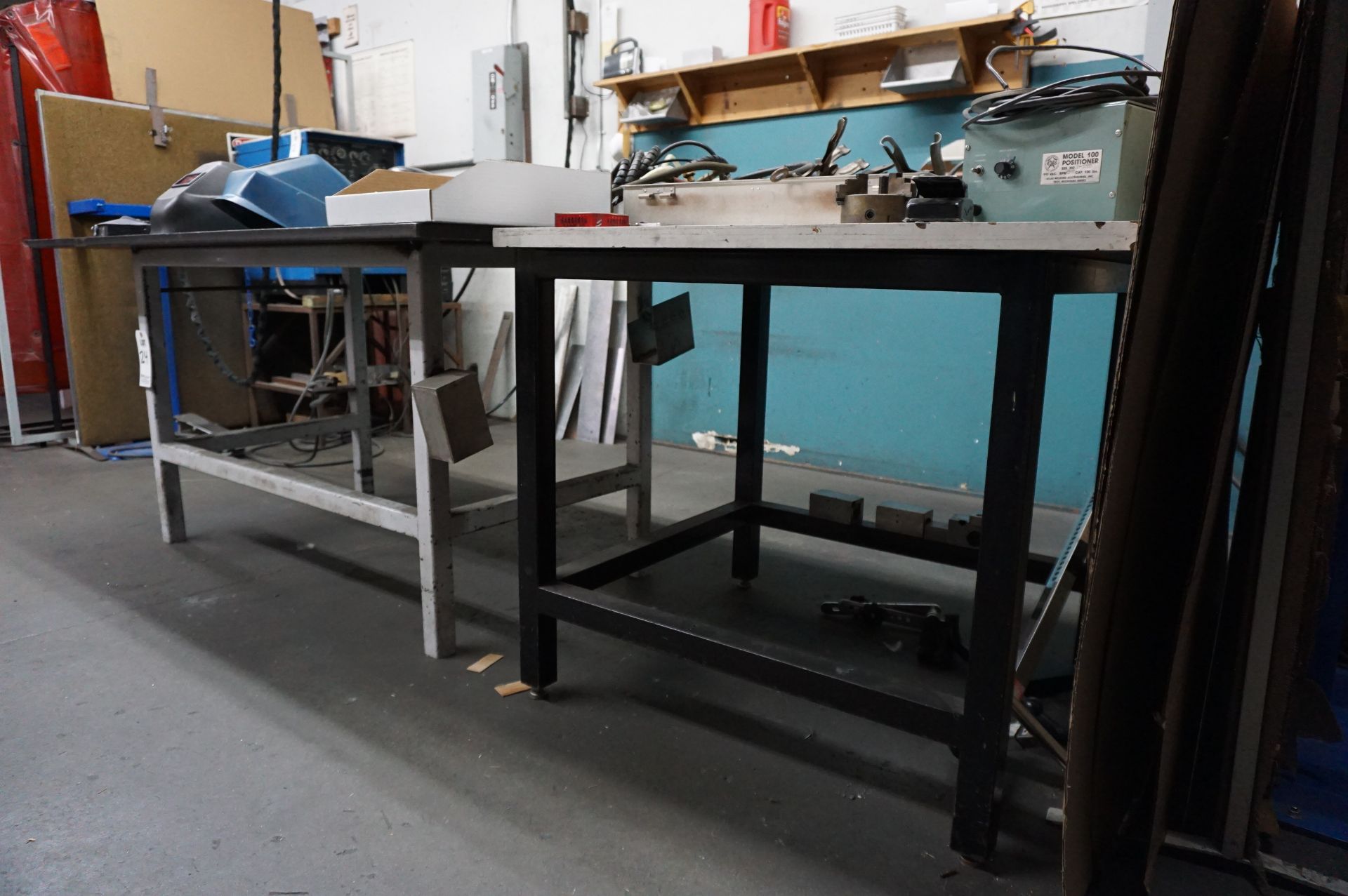 LOT TO INCLUDE: (1) TABLE USED FOR TIG WELDING. 42" X 72" WORKING AREA, 1" THICK HEAVY STEEL TOP, - Image 2 of 5