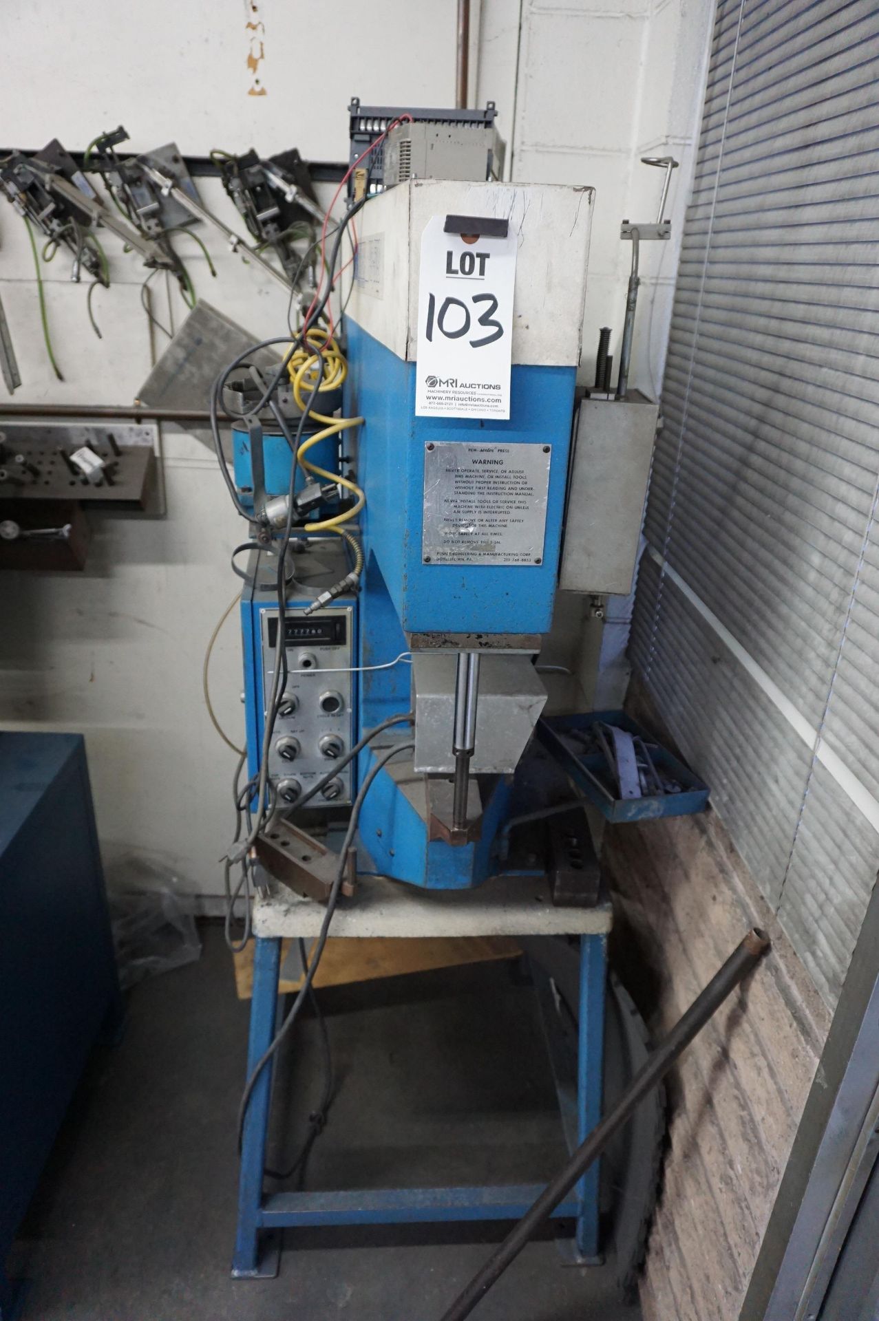 PEMSERTER PS-500 HARDWARE INSERTION MACHINE S/N 500A016, 6 TON CAPACITY *PLEASE NOTE FOR PARTS, - Image 2 of 5