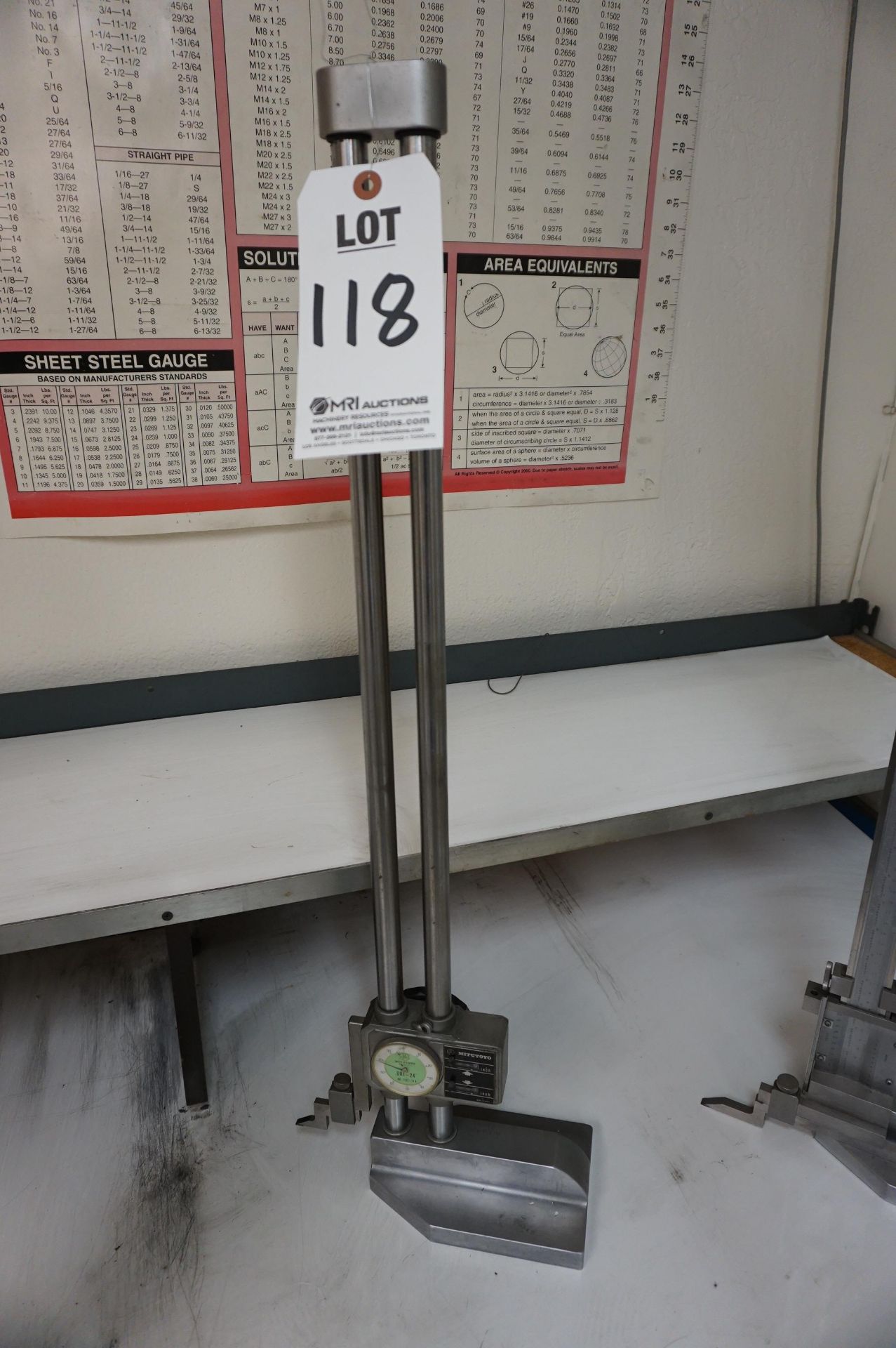 MITUTOYO DIAL HEIGHT GAGE, 24"