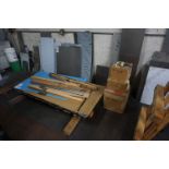 MATERIAL LOT TO INCLUDE: MISC. COPPER, BRASS, ALUMINUM, STAINLESS STEEL, AND STEEL SHEETS, VARIED