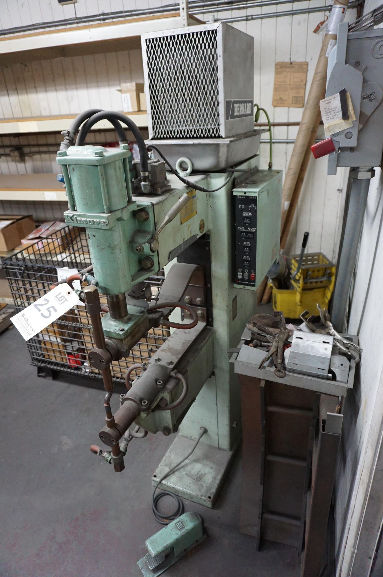 1987 KIMURA SPOT WELDER MODEL SW-358A, S/N 56936, RATED CAPACITY 33 KVA, 250 KG, BERNARD COOLER, - Image 2 of 7