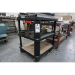 HEAVY DUTY ROLLING STEEL CART DIMENSIONS, 29 1/2" X 35" X 41" H, POWDER COATED BLACK, *NO CONTENTS*