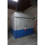 HEAT TREAT WALK IN FURNACE FOR POWDER COATING, DIMENSONS AREA 12' X 9' X 83"H, DUNGS FURNACE GAS