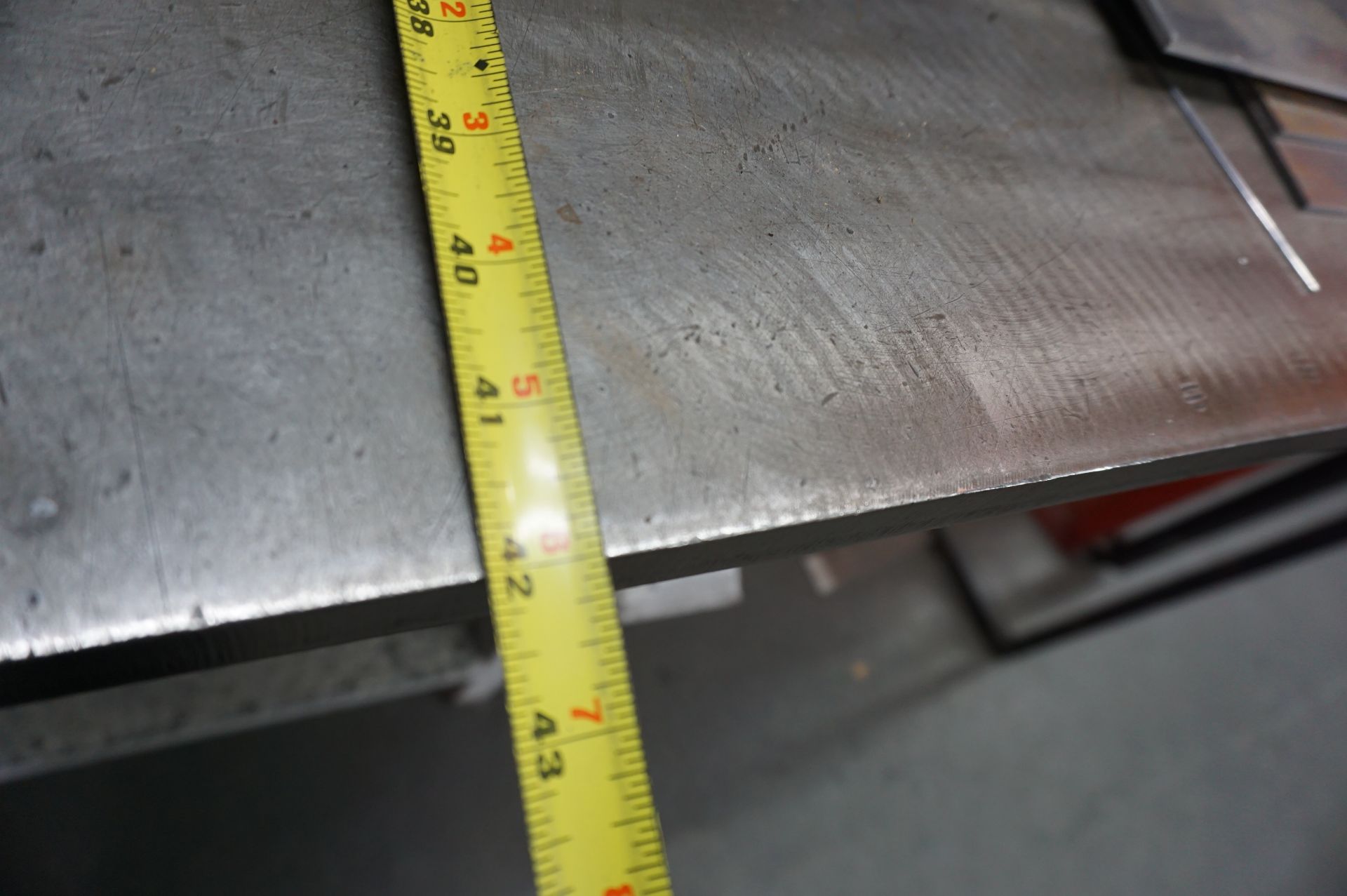 TABLE USED FOR TIG WELDING. 42" X 72" WORKING AREA, 1" THICK HEAVY STEEL TOP, 35" H, NO CONTENTS - Image 3 of 6
