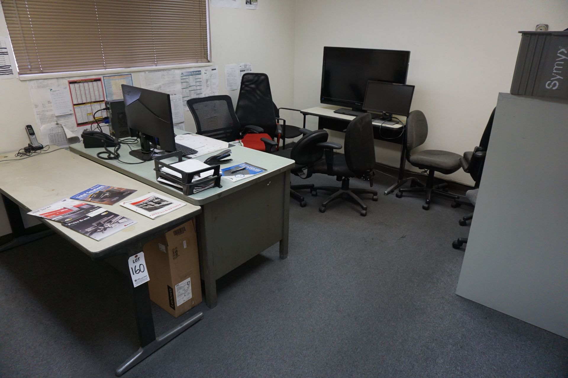 OFFICE NEAR INSPECTION WITH CONTENTS TO INCLUDE BUT NOT LIMITED TO: (3) OFFICE DESKS, (1) FILE