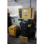 AIR COMPRESSOR LOT FOR POWDER COATING ROOM TO INCLUDE: (1) HAESER KRD050 AIR COMPRESSOR, AIR TANK,