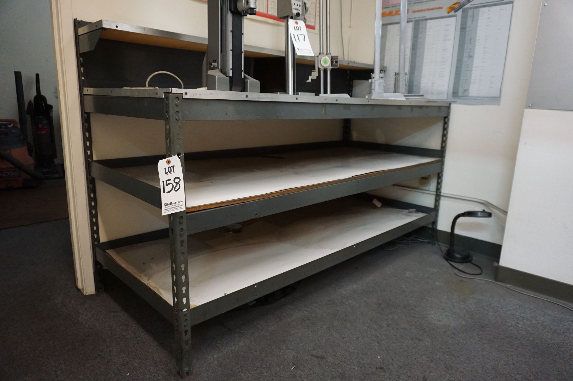 FURNITURE CONTENTS OF INSPECTION ROOM: (1) INVENTORY RACK, (1) FILE CABINET, (1) 2 DOOR STEEL