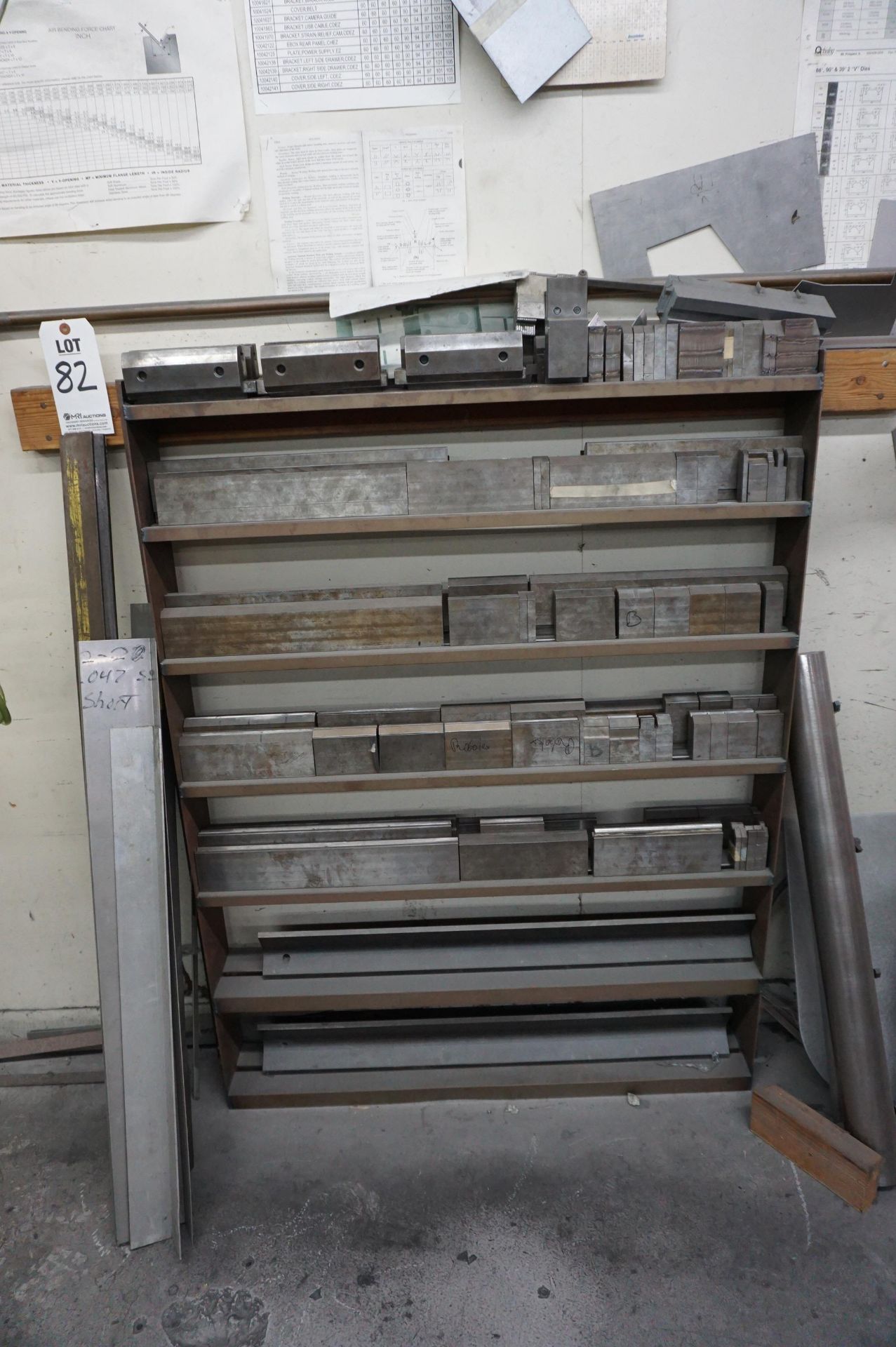 STEEL RACK WITH CONTENTS TO INCLUDE: MISC. BRAKE TOOLING