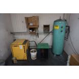 AIR COMPRESSOR SYSTEM TO INCLUDE: (1) KAESER SM11 AIR COMPRESSOR, (1)80 GAL AIR TANK, (1)