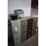 LOT TO INCLUDE: (5) 4 DRAWER STEEL FILE CABINETS, (1) 2 DOOR STEEL CABINET