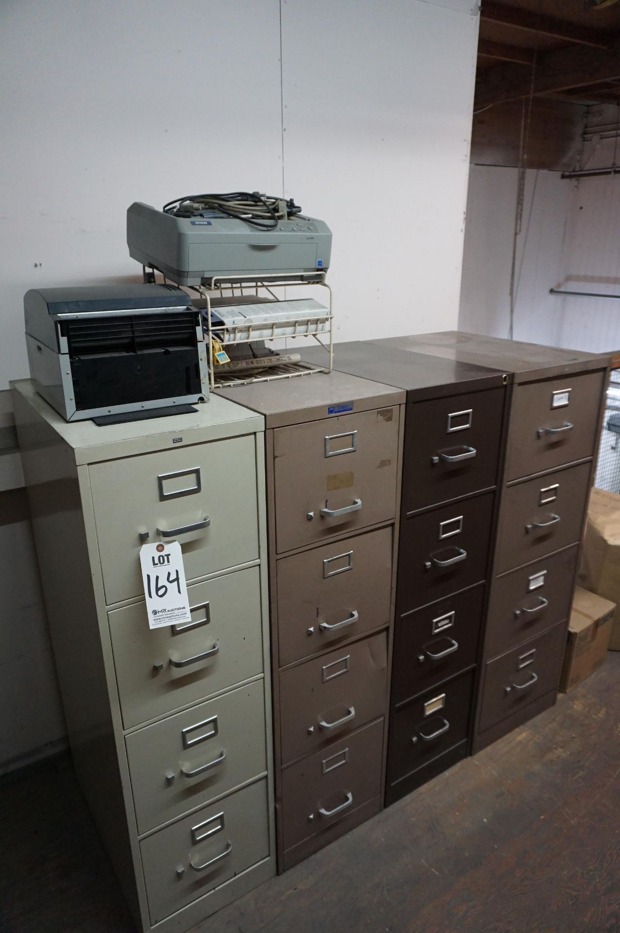 LOT TO INCLUDE: (5) 4 DRAWER STEEL FILE CABINETS, (1) 2 DOOR STEEL CABINET