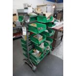 ROLLING HARDWARE ORGANIZER CART WITH CONTENTS TO INCLUDE: MISC. HARDWARE
