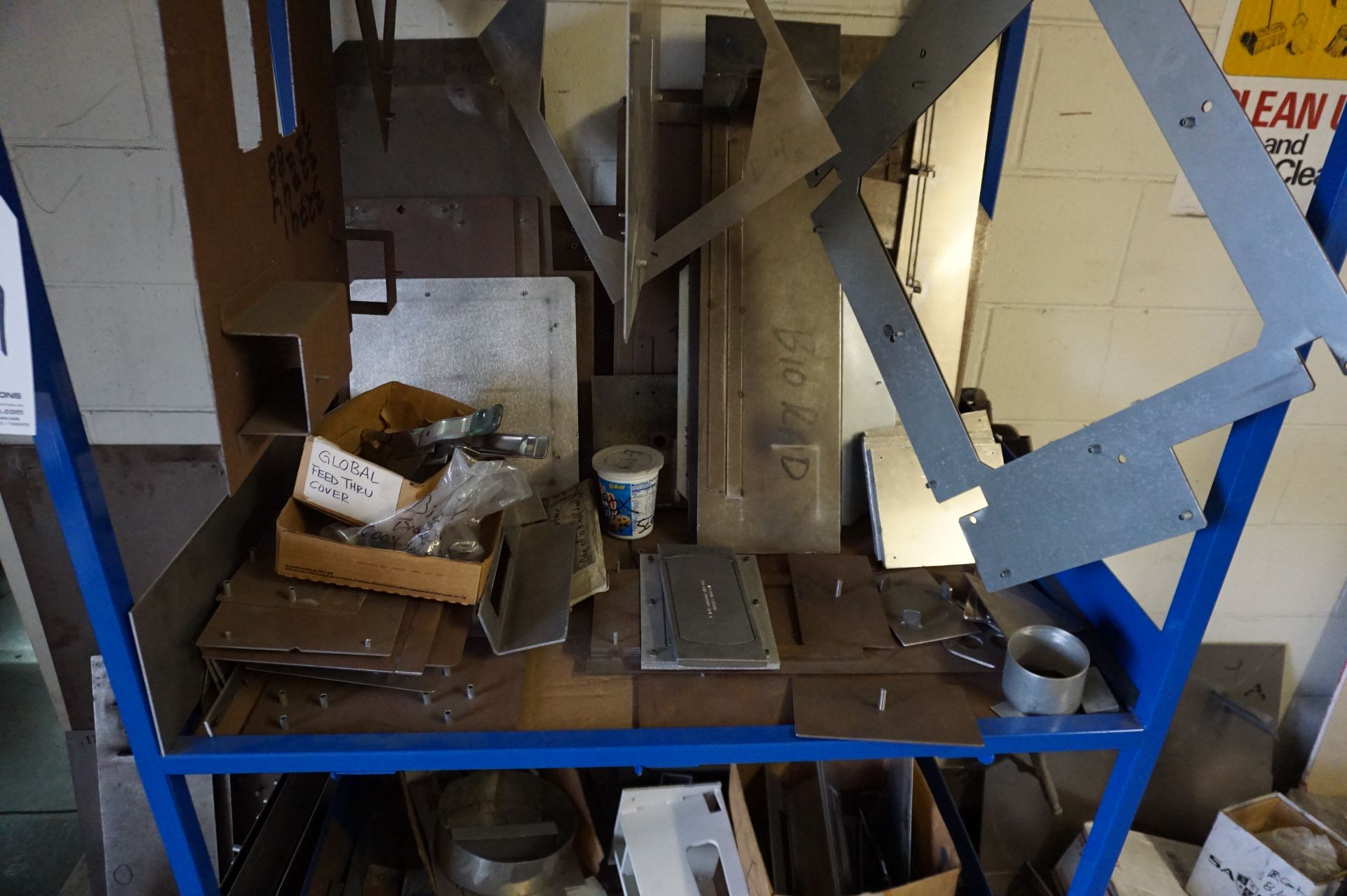 MATERIAL LOT IN WELDING ROOM TO INCLUDE: STEEL SHELVING UNIT WITH MISC. STEEL AND ALUMINUM, - Image 2 of 6