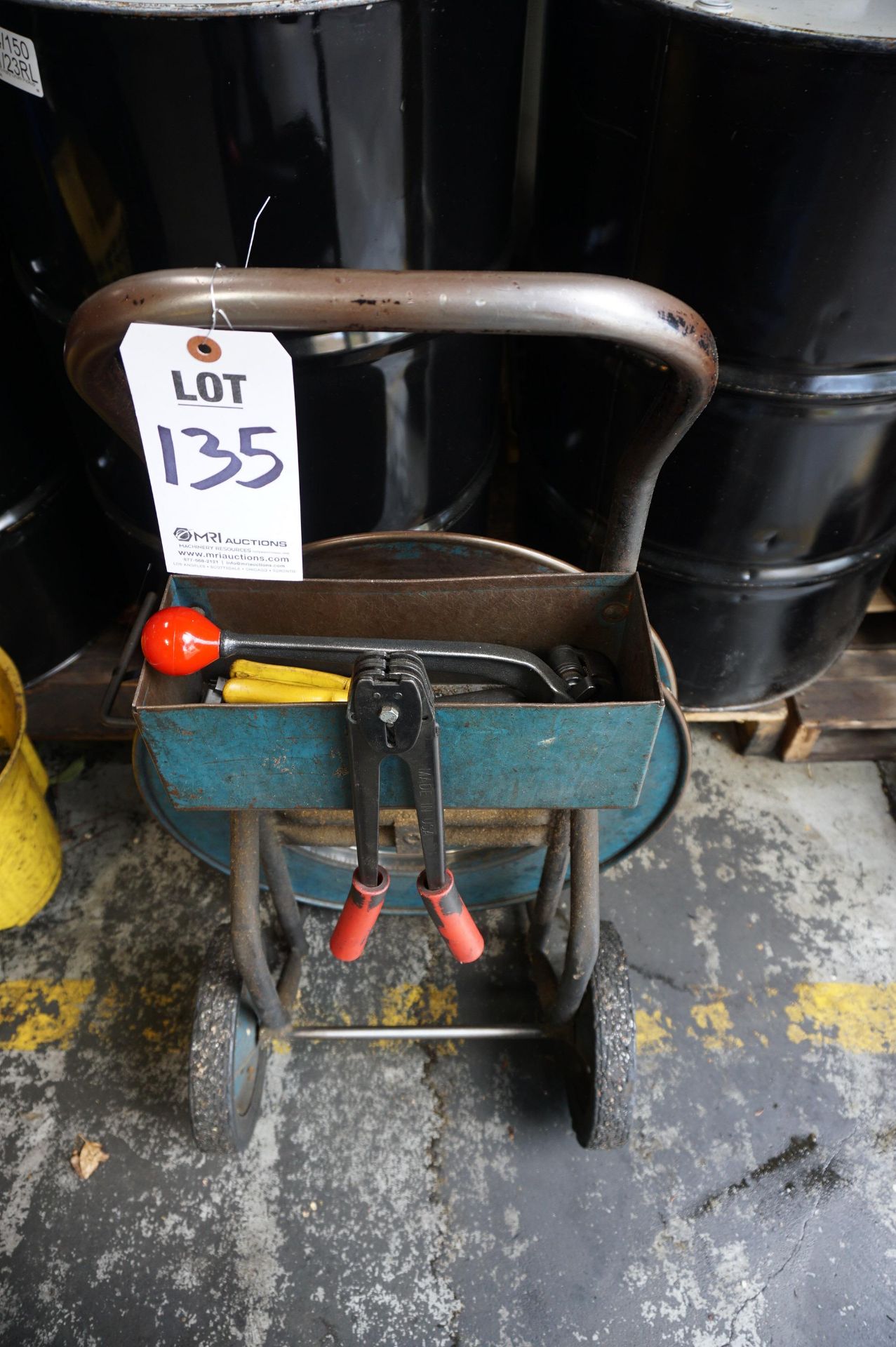 (2) BANDING CARTS AND MISC. BARREL ROLLERS - Image 2 of 3