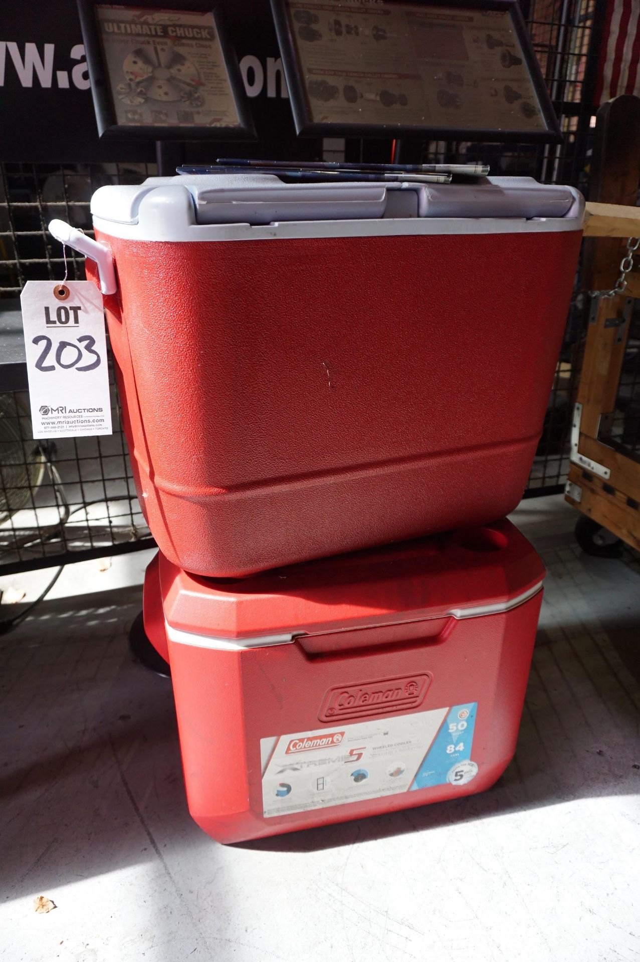 SUMMER SPECIAL: (2) COOLERS, (1) PROPANE CHARBROIL GRILL, (1) GARAGE BEER REFRIGERATOR