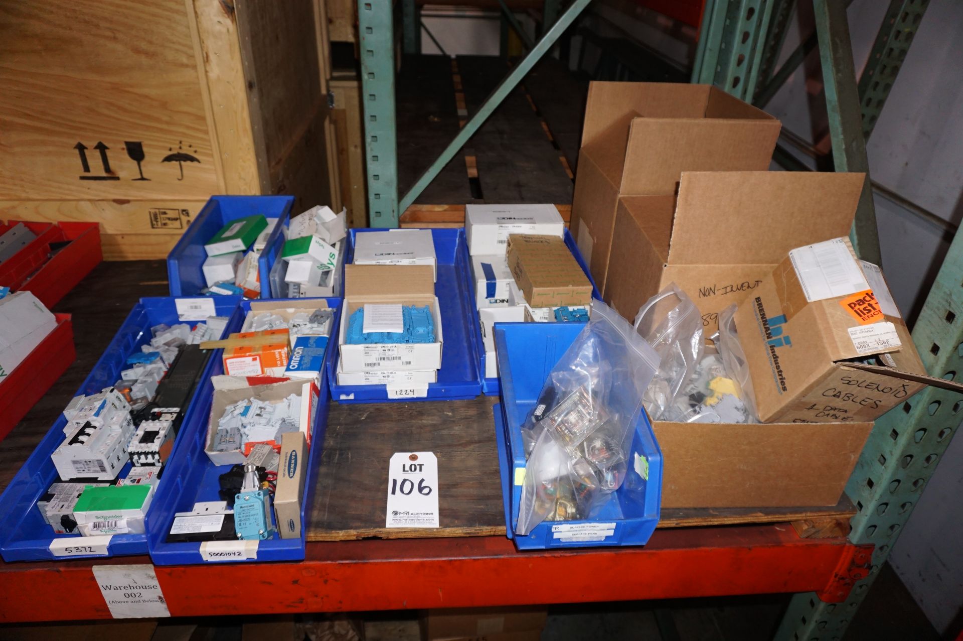 ELECTRICAL INVENTORY LOT TO INCLUDE: MISC. DINECTORS TERMINAL BLOCKS DN-T12B-A, CONTACTORS,